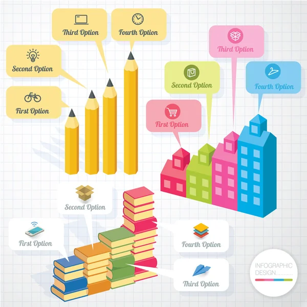 Plantilla infográfica educativa — Archivo Imágenes Vectoriales