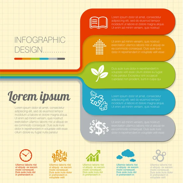 Ελάχιστη infographic μοντέρνα επίπεδη σχεδίαση — Διανυσματικό Αρχείο