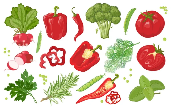 El yapımı sebzeler.