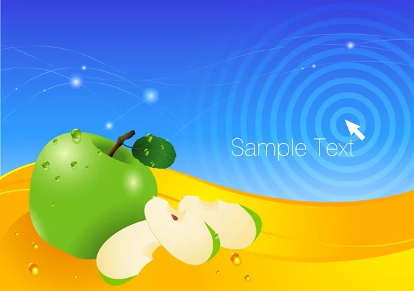 アップルの新鮮なベクトルの背景 — ストックベクタ