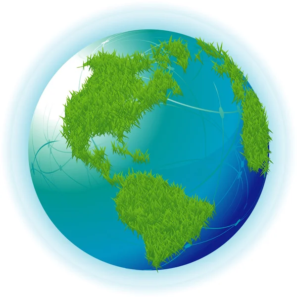 Green planet. — Stock Vector