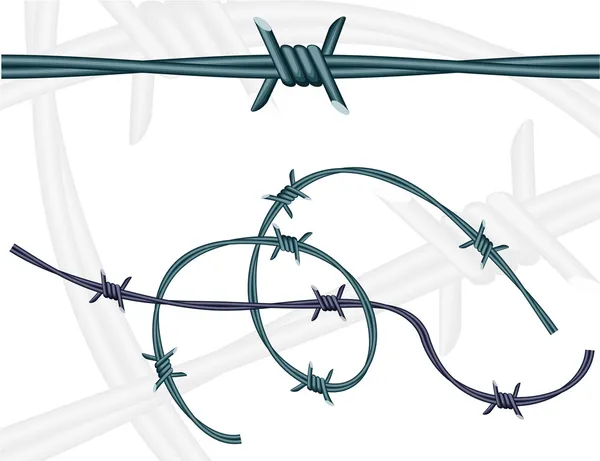 Barbed wires. — Stock Vector