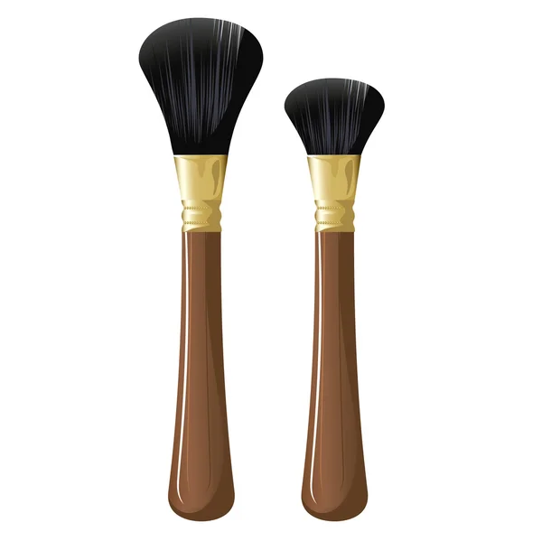 Cosmetic brushes. — Stock Vector