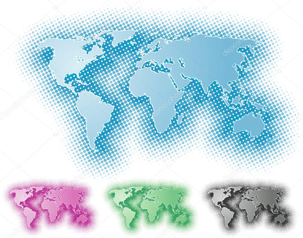 Vector world map Stock Vector - Depositphotos 45148695 Stock Illustration Vector World Map 