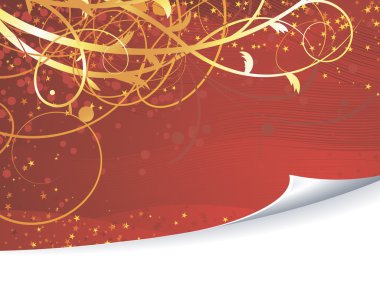 Kırmızı çiçekli zemin.