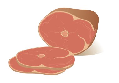 jambon. vektör çizim.