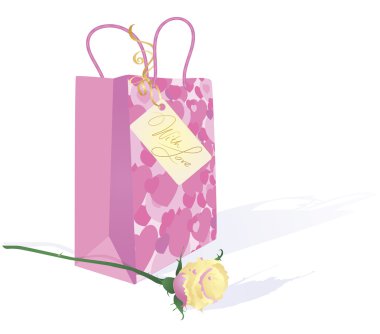 Sevgililer Hediye etiketi.