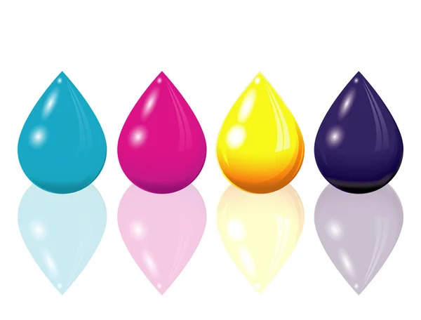 Ink drops. — Stock Vector