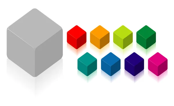 Des cubes. Vecteur . — Image vectorielle