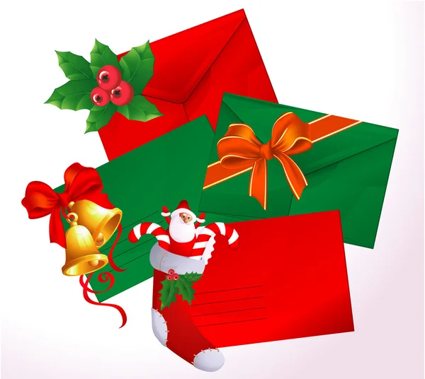 Christmas envelopes. — Stock Vector