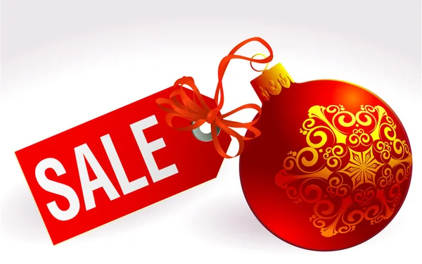 Christmas sale sign. — Stock Vector