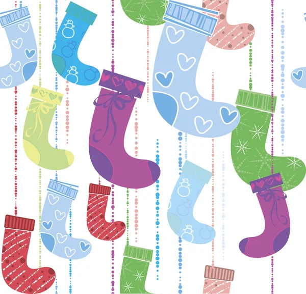 Christmas socks. — Stock Vector