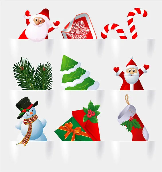 Conjunto de ícones de Natal. — Vetor de Stock