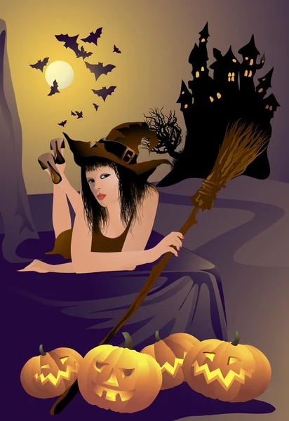 The witch. — Stock Vector