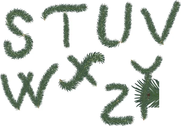 Рождественский мех ABC (S-Z ). — стоковый вектор