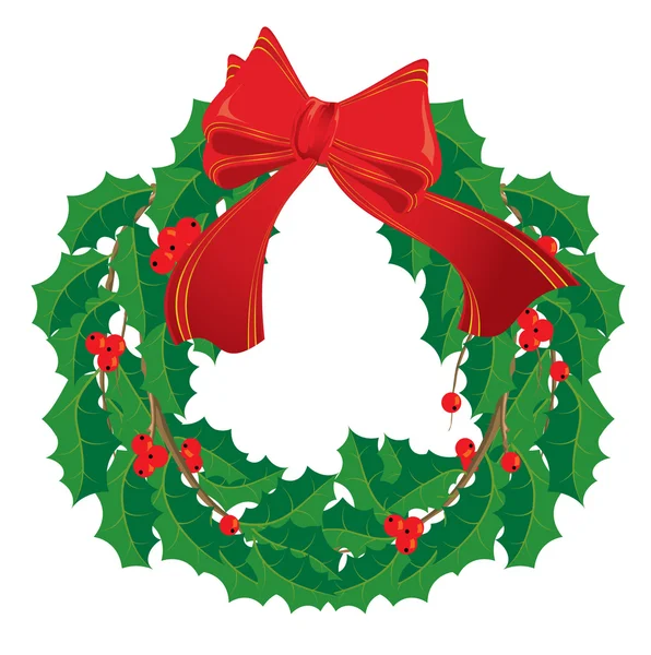 Christmas wreath. — Stock Vector