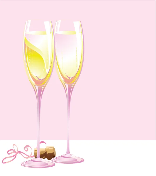 Champagne. — Stock Vector