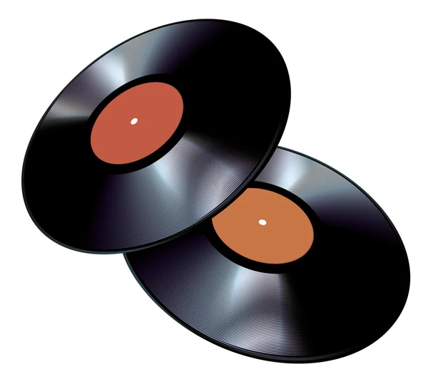 Vinyl schijven. — Stockvector