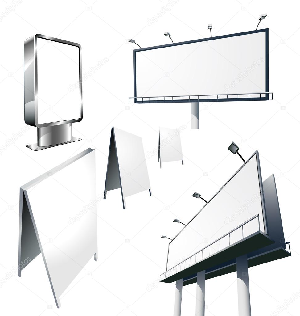 Outdoor advertising constructions.