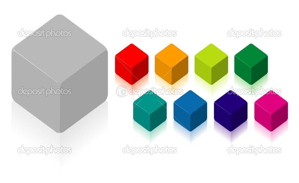 Cubes. Vector.