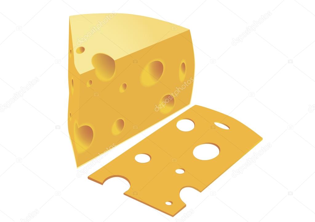 Cheese. Vector illustration