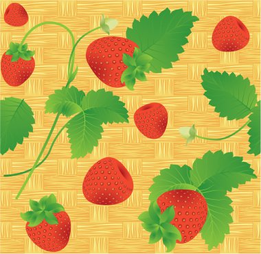çilek vektör sorunsuz arka plan.