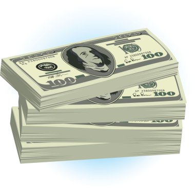 dolar yığını.
