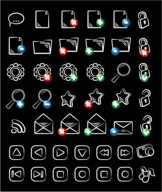 Tebeşir Icon set.