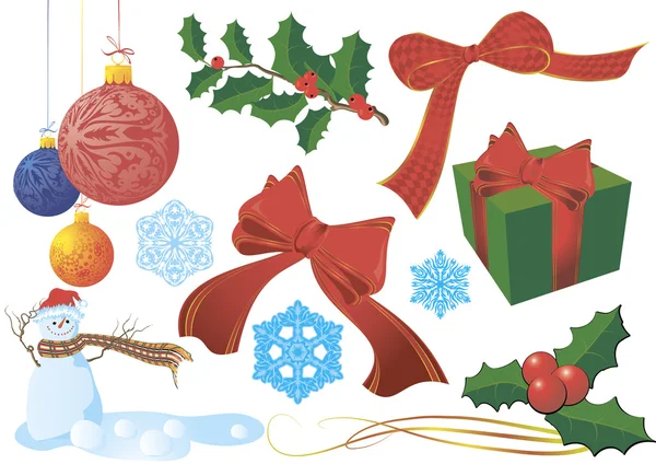 12 vector elementos de diseño de Navidad conjunto — Archivo Imágenes Vectoriales