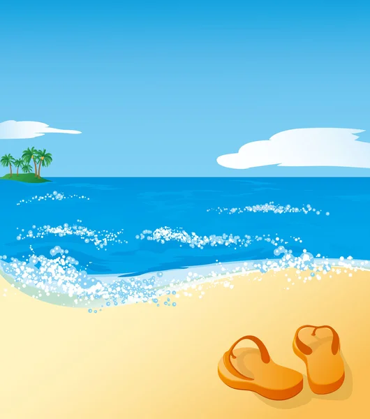 Beach. — Stock Vector