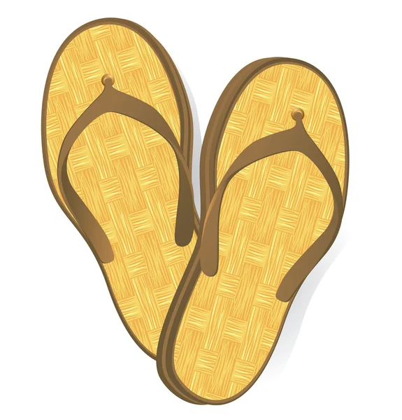 Beach slippers. — Stock Vector