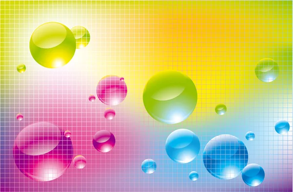 Burbujas arco iris . — Vector de stock