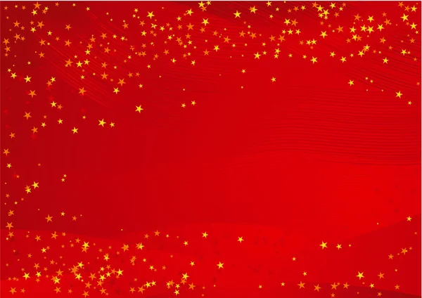 Fondo rojo y dorado de Navidad. — Vector de stock