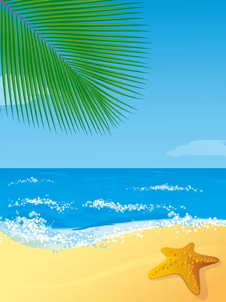 Tropisk strand. — Stock vektor