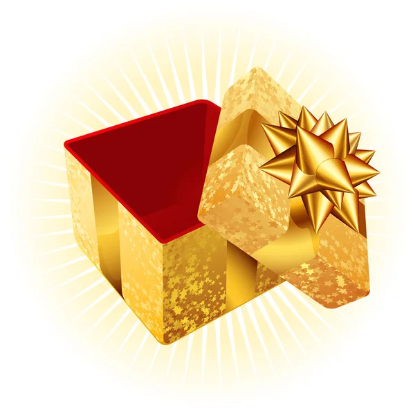 Złote pudełko. — Wektor stockowy