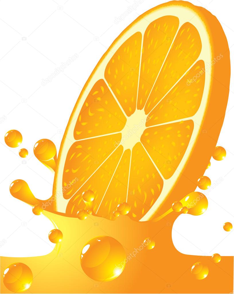 Orange splash.