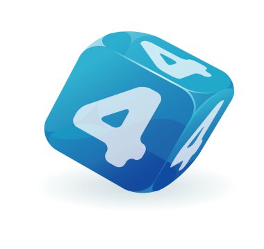 parlak kübik rakamlar.