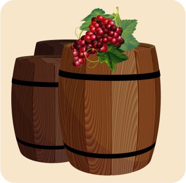 Şarap fıçıları.