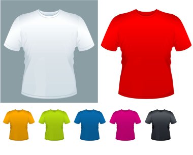 erkek t-shirt vektör şablonu.