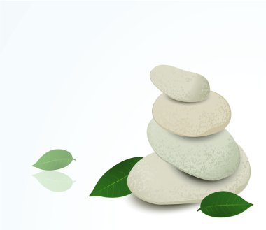 Stacked spa stones. clipart