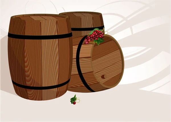 Barils de vin . — Image vectorielle
