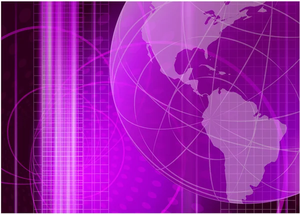 Lilac vetor de comunicação global resumo . — Vetor de Stock