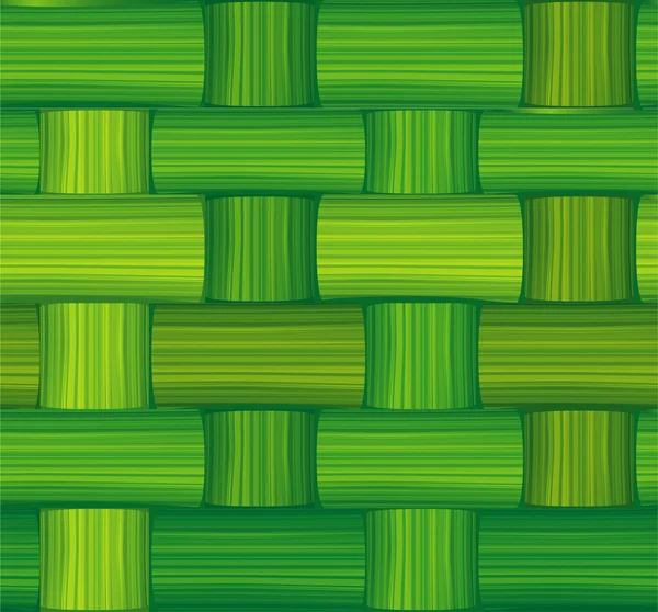 Green bamboo mat. — Stock Vector