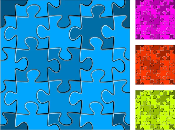 Ensemble de vecteurs de puzzle sans couture . — Image vectorielle