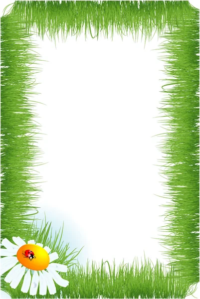 Cadre en herbe . — Image vectorielle