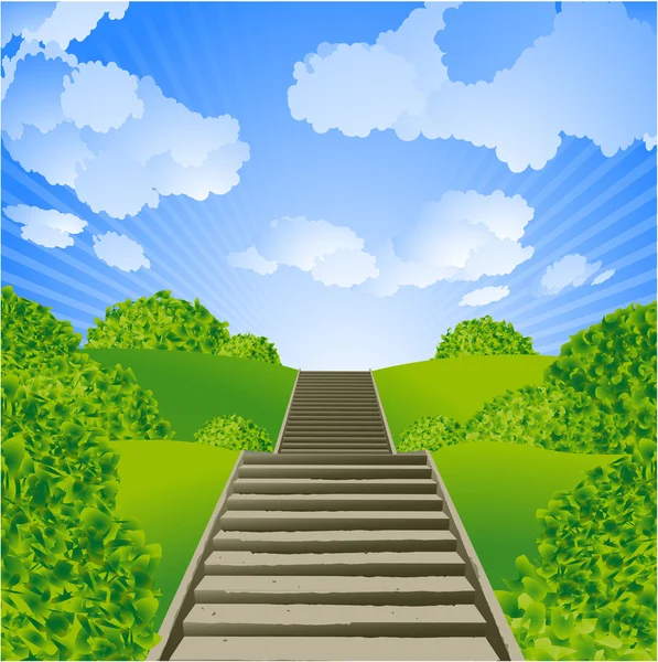 Stairs. Vector. — Stock Vector