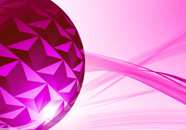 Esfera rosa brillante . — Vector de stock