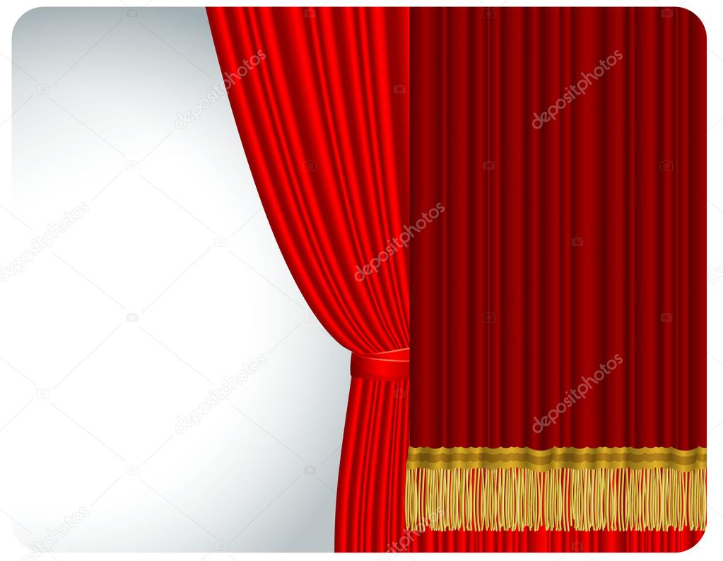 Red stage curtain.