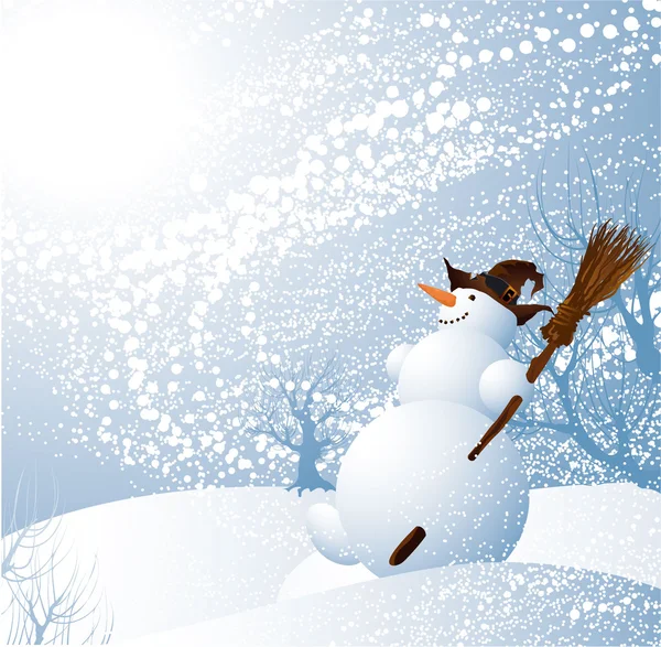 Bonhomme de neige — Image vectorielle