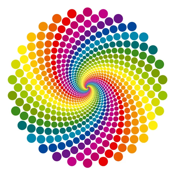 Regenboog vortex vector achtergrond. — Stockvector